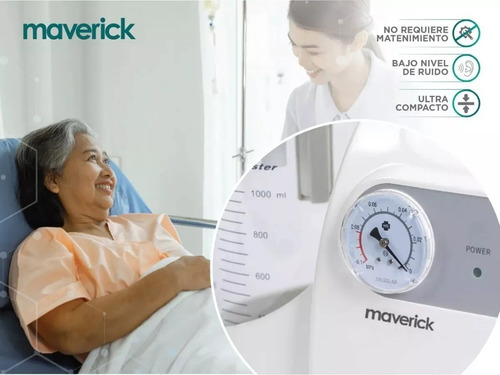 Aspirador Secreciones Diafragma 1l Vacuometro Maverick 7e-c