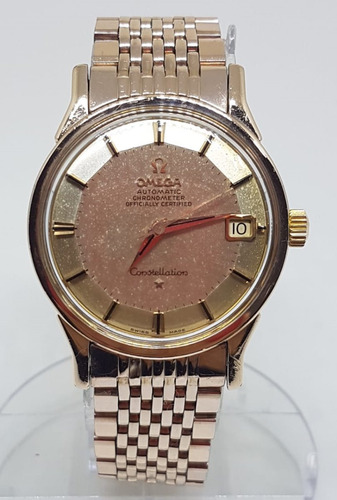 Relogio Omega Constellation Pie Pan Clássico 60 Plaque Rose