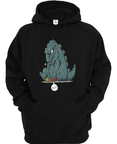 Sudadera Negra Godzilla-kaiju Carritos