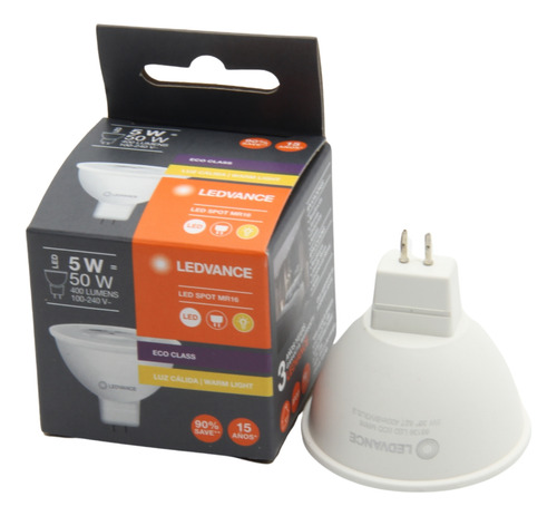 12 Focos Ledvance Mr16 Led 5w 2700k 100-240v Gu5.3 85139