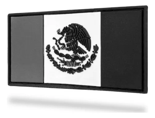 comprar Parche Insignia Táctico Militar Pvc Bandera México Gris