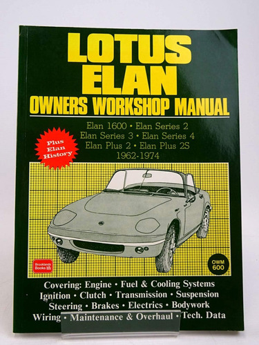 Libro: Lotus Elan Owners Workshop Manual 1962-1974