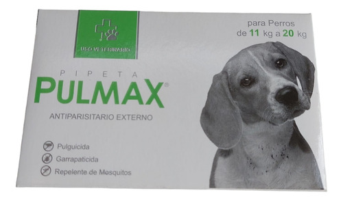 Pipeta Pulmax Perro De 11 A 20kg. Antipulgas Antiparasitario