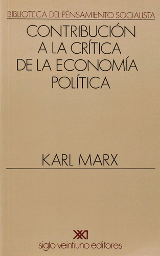 Libro- Contribución A La Crítica De La Economía -original