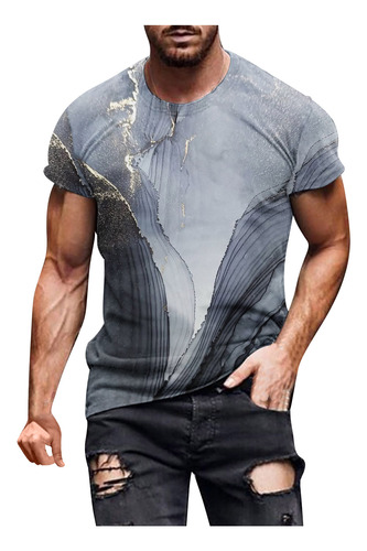 Camiseta Deportiva Estampada F Para Hombre, Blusa Con Cuello