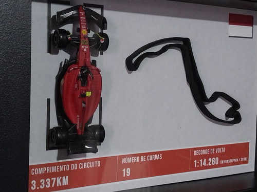 Diorama Quadro Formula 1 Carlos Sainz Com Tampa De Acrilico.