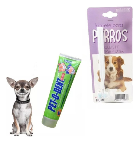 Cepillo Dental Perros Gatos Doble Cara + Pasta De Dientes 