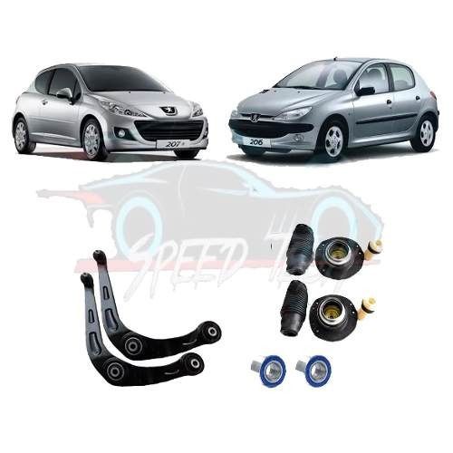 Kit Coxim Batente Bandeja Rolamento Peugeot 206 207