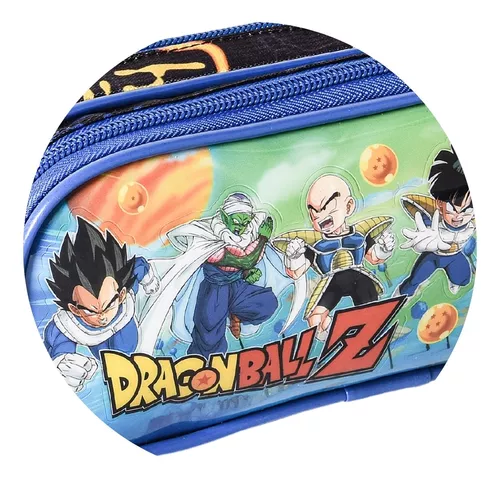 Estojo Escolar Duplo Infantil Dragon Ball Z Cor Preto Nome do