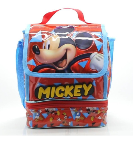 Lonchera Mickey C/solapa Y Bolsillo Km096