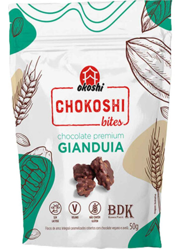 Chokoshi Bites Chocolate Gianduia Okoshi 50gr
