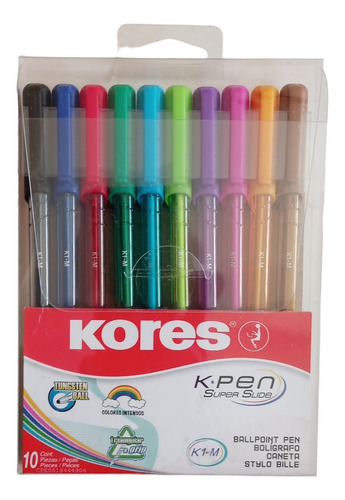 Lapiceros Bolígrafos Fancy Kores De Colores K-pen 10 Unid