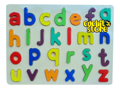 Puzzle Rompecabezas Encaje Madera Letras 3d Didactico Niños2