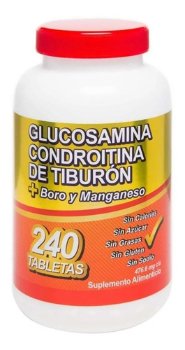 Glucosamina Condroitina Just For You De Tiburón 240 Tabletas