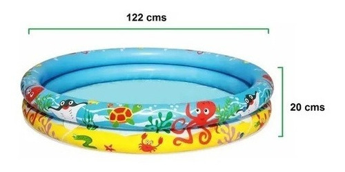 Pileta inflable redonda Bestway 51124 de 122cm x 20cm 137L multicolor