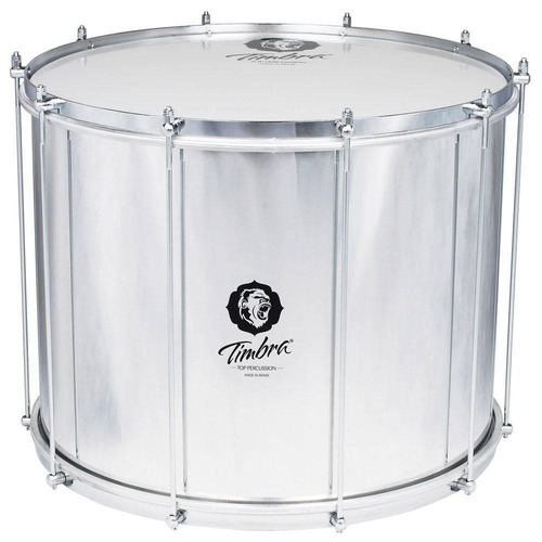 Surdo Axé Timbra 20 Pol.  X 40 Cm Alumínio Com Aro Cromado