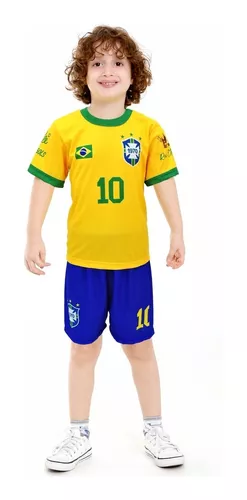 Camiseta Infantil Seleção Brasileira Branca