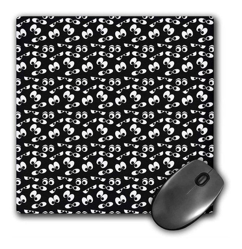 3drose Blanco Y Negro Ojos  mouse Pad