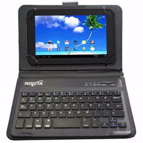 Funda Con Teclado Bluetooth Tablet 7 / 8 Nisuta Te78b Hi End