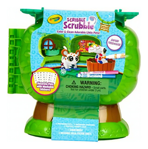 Crayola Scribble Scrubbie Pets Safari Treehouse, Estuche De