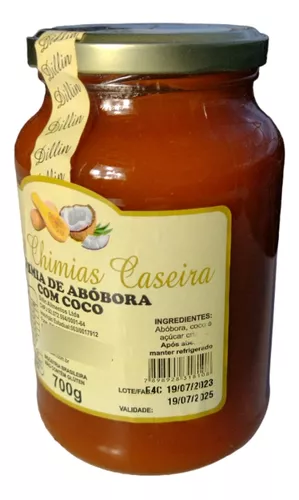 Geleia Dillin Chimia De Abóbora Com Coco 700g