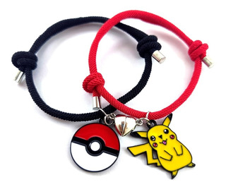 Pulsera Magnética Corazon Pokémon Para Parejas Amor Amistad