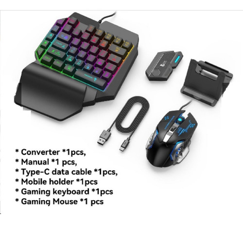 Adaptador De Mouse Y Teclado Para Juegos En Celular Andr/ios