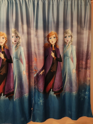 Cortina Infantil Frozen 2, De 2 Paneles Azteca