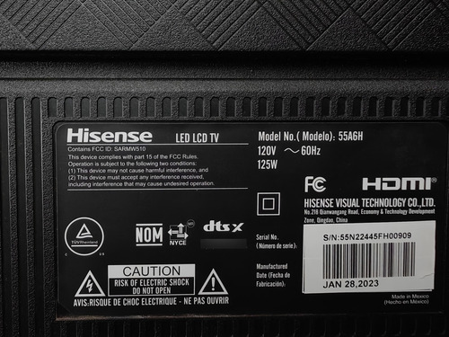 Mainboard Hisense Rsag7.820.12366/roh | 55a6h (Usado)