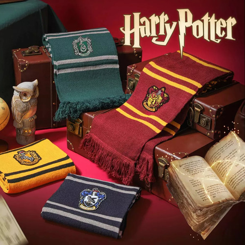 Harrypotter, Griffindor,slytherin, Hermione Bufanda De Punto Slytherin Rayas M