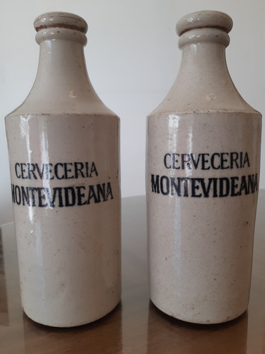 Juego 2 Porrones Antiguos Cerveceria Montevideana Original