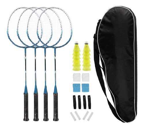 Juego De 4 Raquetas De Bádminton Deportes De Patio, Ad...