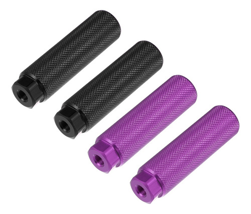 4 Posapies Trasero Para Bici Bmx Mtb 100x28mm Negro Morado