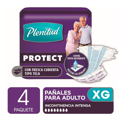 Plenitud Pañal Para Adultos Protect X 16 Pack X 4