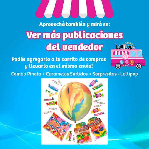 Imagen 2 de 3 de Piñata Globo Tradicional - Varios Colores X 1 U