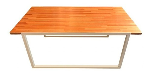 Mesa Ratona Madera Fj 110x60cm Base Hierro Punto Arte