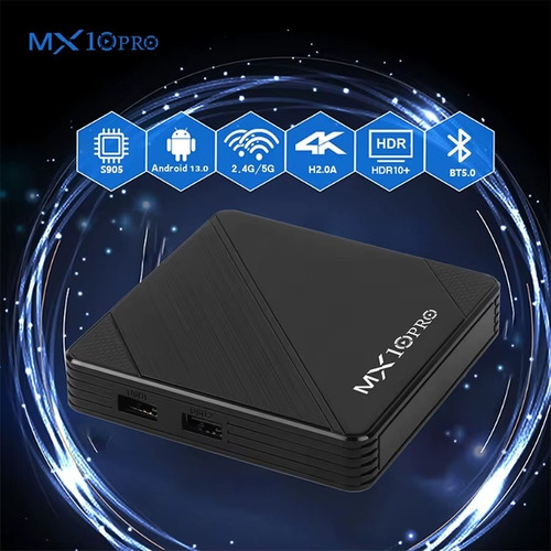 Convertidor Tv Box Smart 10k Android Ultra Hd Negro Estándar