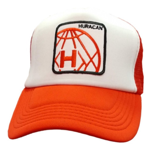 Imagen 2 de 6 de Gorra Trucker Globo 2 Bordado Huracán Rojo/blanco