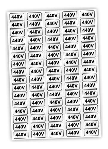 Etiquetas Adesivo De Voltagem 80 Unidades Tomada 440v