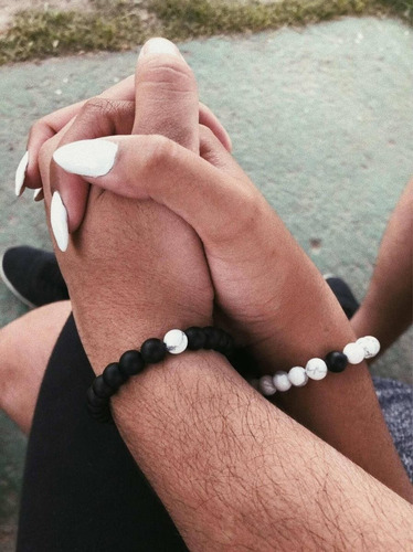 Pack De 2 Pulseras De Distancia Vincular Negras Opacas
