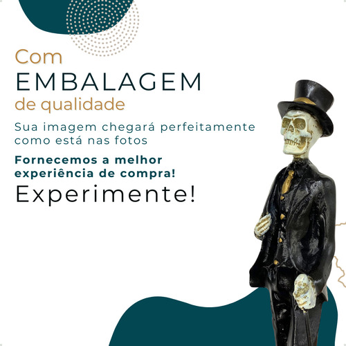 Imagem Exu Caveira Terno Gravata Vermelha - Studio Orion Cor Preto - Vermelho