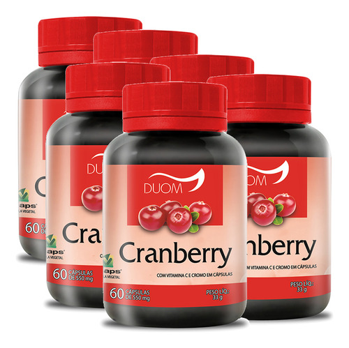 Kit 6 Unidades Cranberry 60cps 550mg