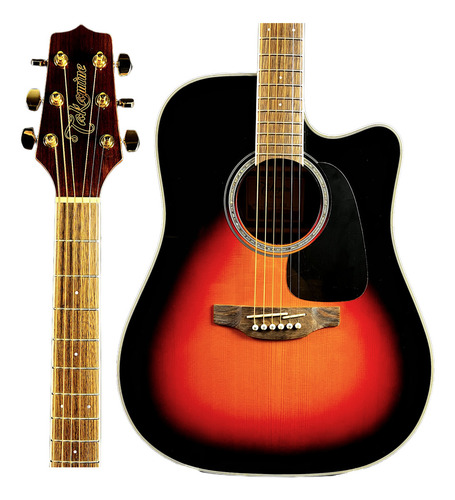 Violão Takamine Gd51ce P/ Destros Sunburst Brilhante