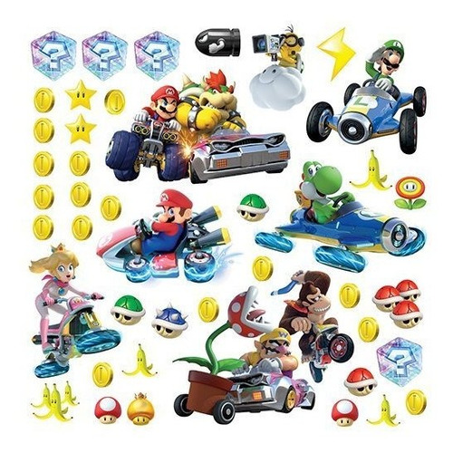 Vinilo Decorativo Pared [0vnucslk] Mario Kart 8 Nintendo