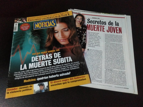 Romina Yan * Tapa Y Nota Revista Noticias 1762 * 2010