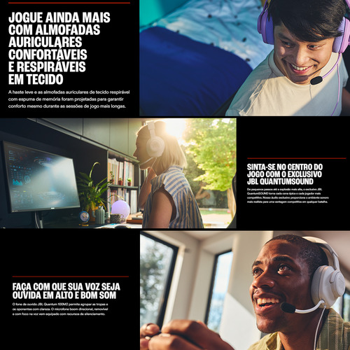 Headset Gamer Com Fio Jbl Quantum 100m2 C/ Microfone