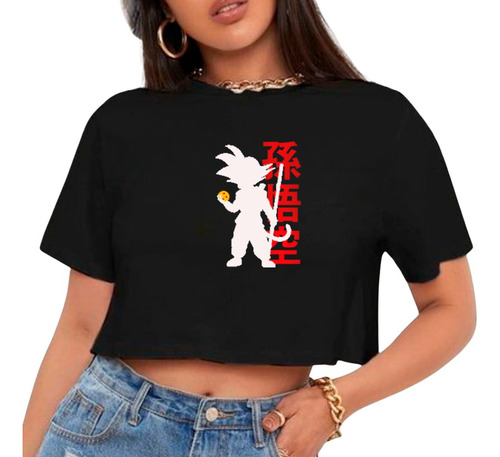 Cro Top Para Damas Estampada Diseño Dragon Ball Esferas