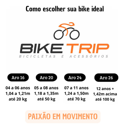 Bike Trip Aro 24 Com Aro Aero E Cestao Sem Marcha Menina Cor Rosa Tamanho do quadro M