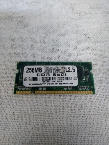 256 Mb De Memória Ram Ddr 333 Mhz Para Notebook