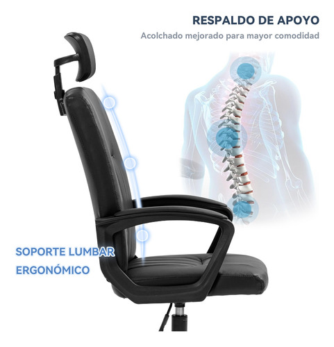 Silla Escritorio Ejecutiva Emilio Plus Oficina Ergonomica